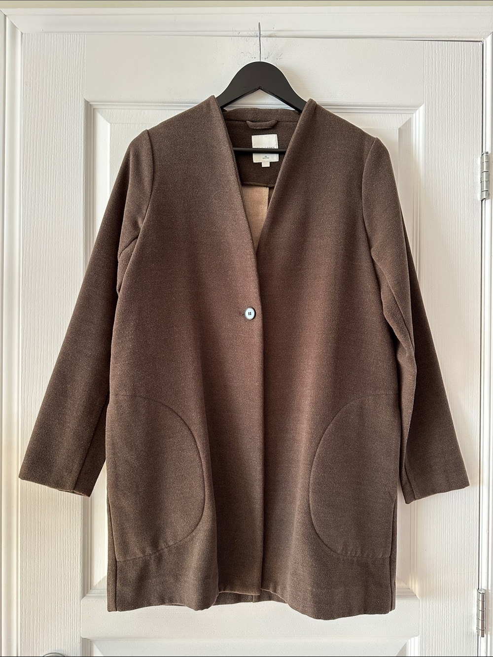 Gentle Fawn Brown Lightweight Coatigan Mid-season Jacket, Size XS